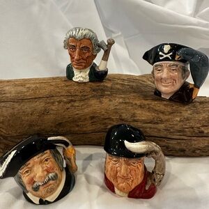 Handcrafted Ceramic Character Mugs Set - Multicolor